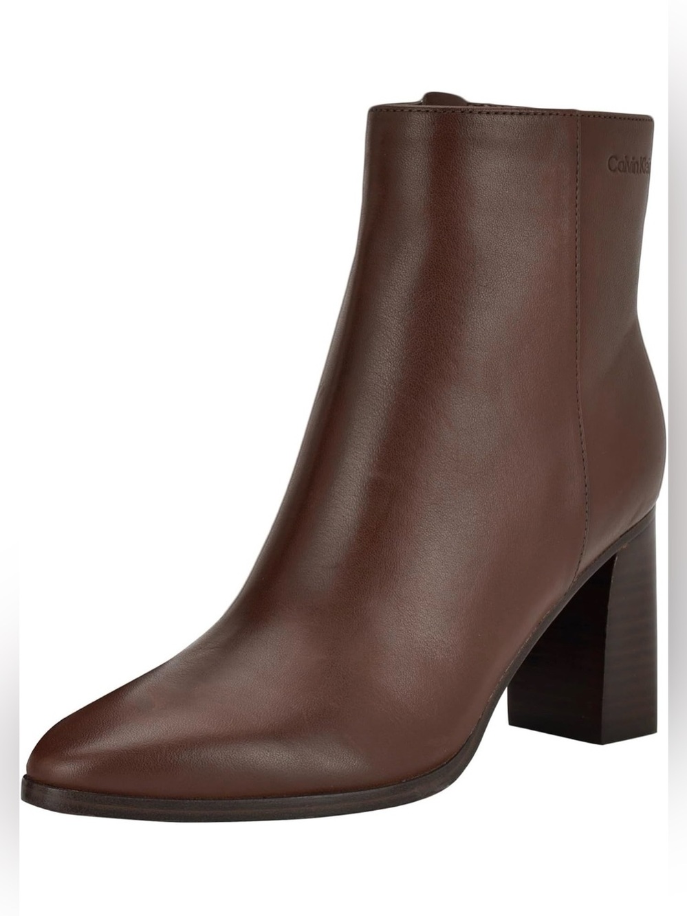♥️♥️ Calvin Klein Dark Brown Women's Dezzi High Block Heel Booties